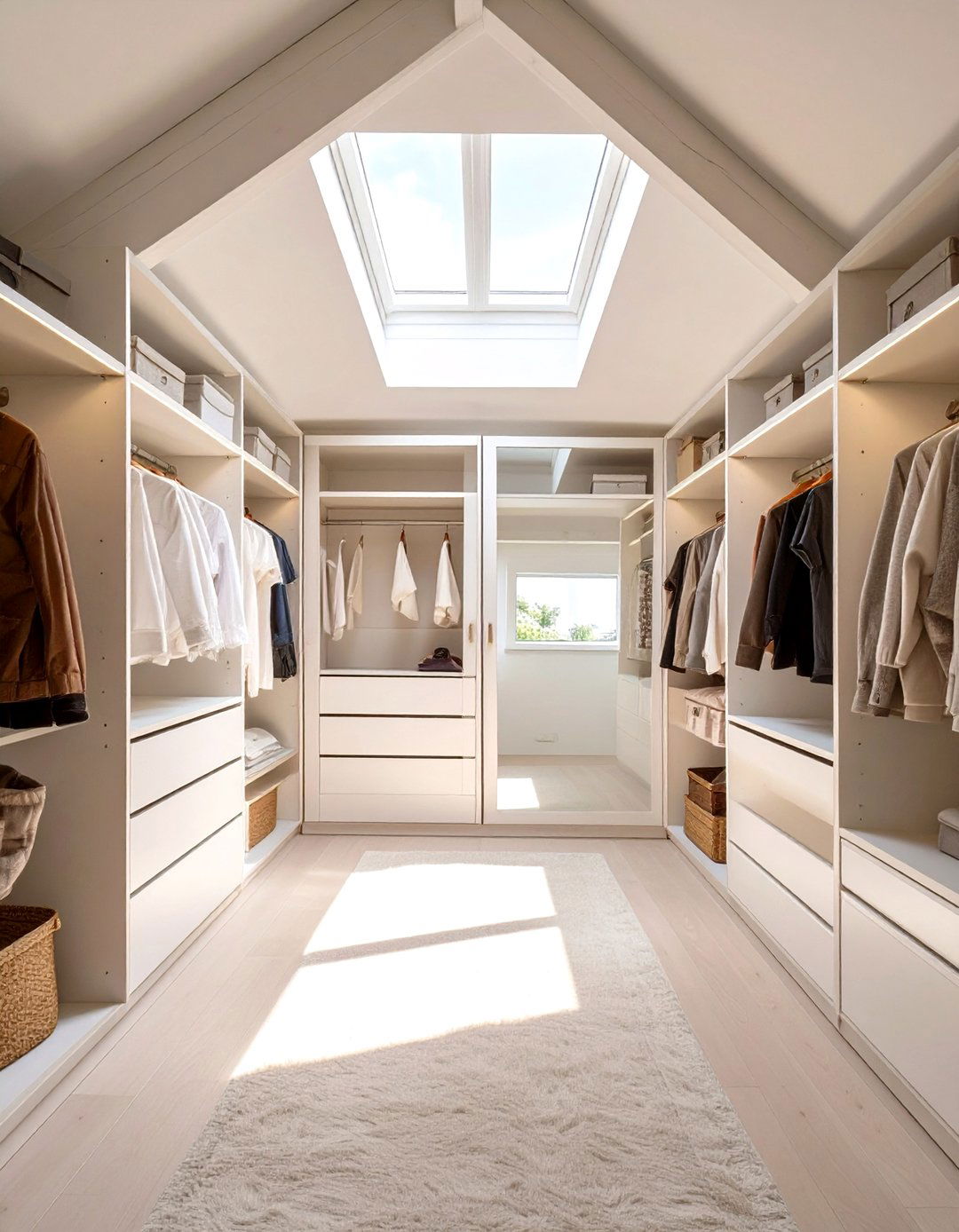A Bright and Airy Skylight Closet - 30 attic closet ideas