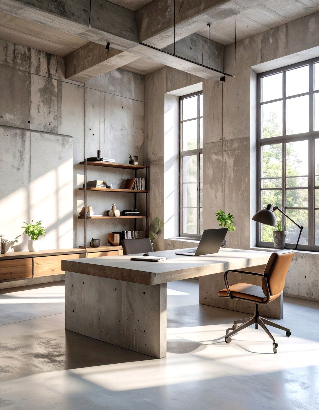 A Brutalist Inspired Home Office - 30 interior design education ideas