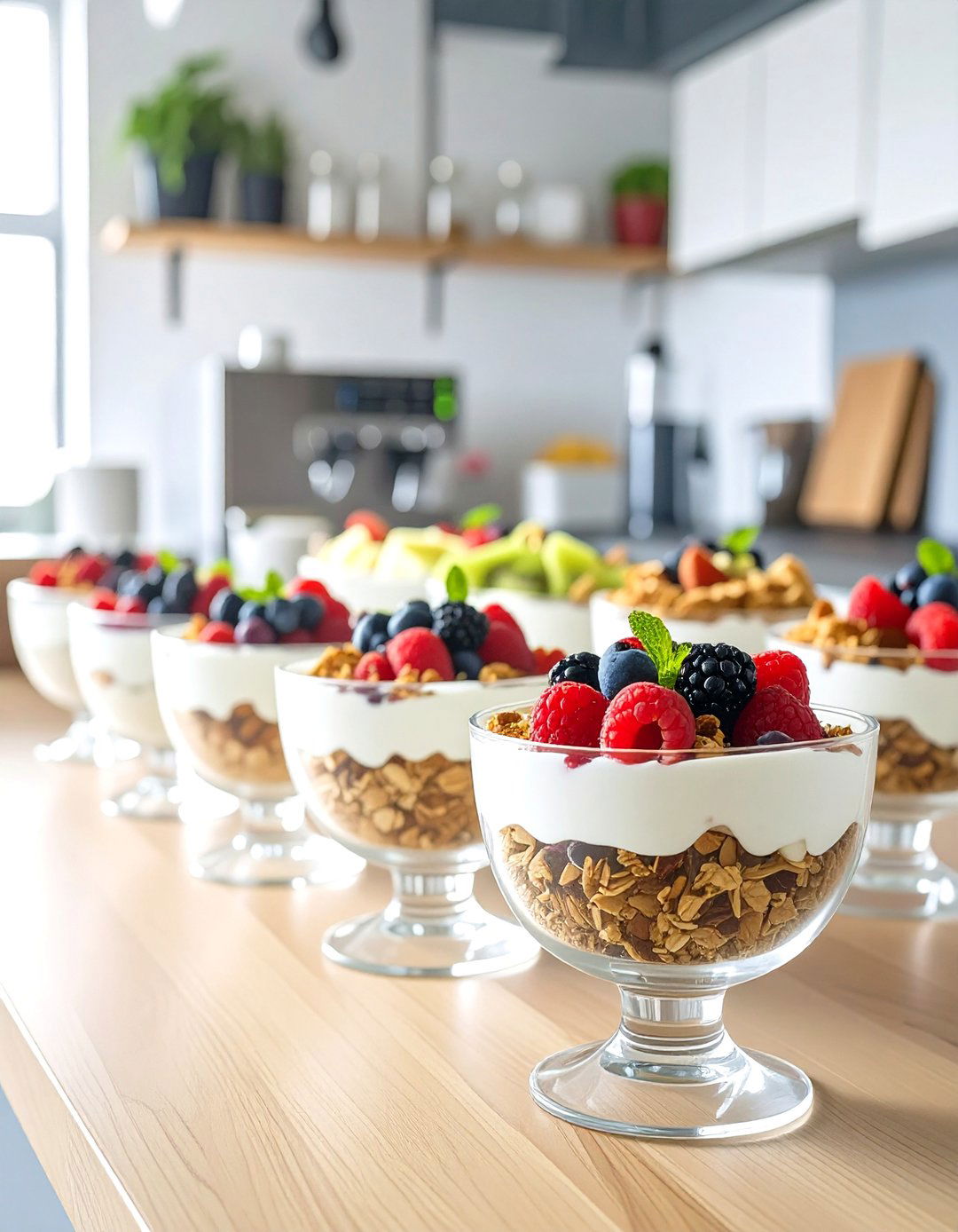 A Build Your Own Yogurt Parfait Bar - 30 office breakfast ideas