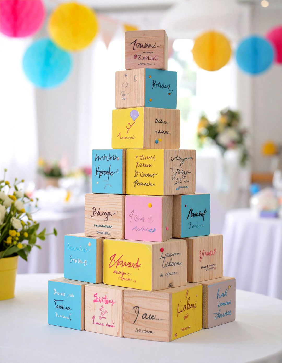 A Building Blocks Guest Book - 30 baby shower guest book ideas