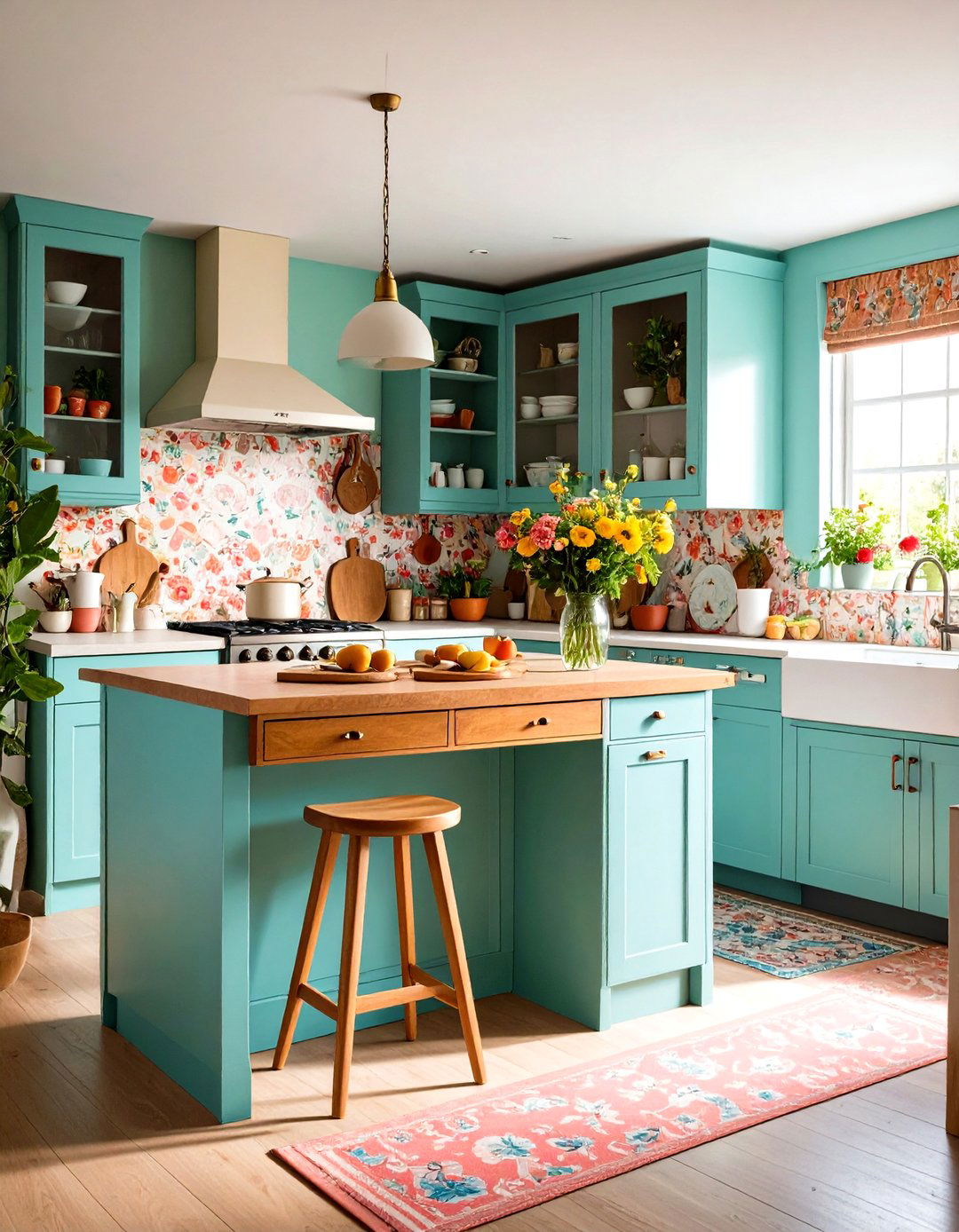 A Built In Kitchen Desk Nook - 30 retro kitchen ideas