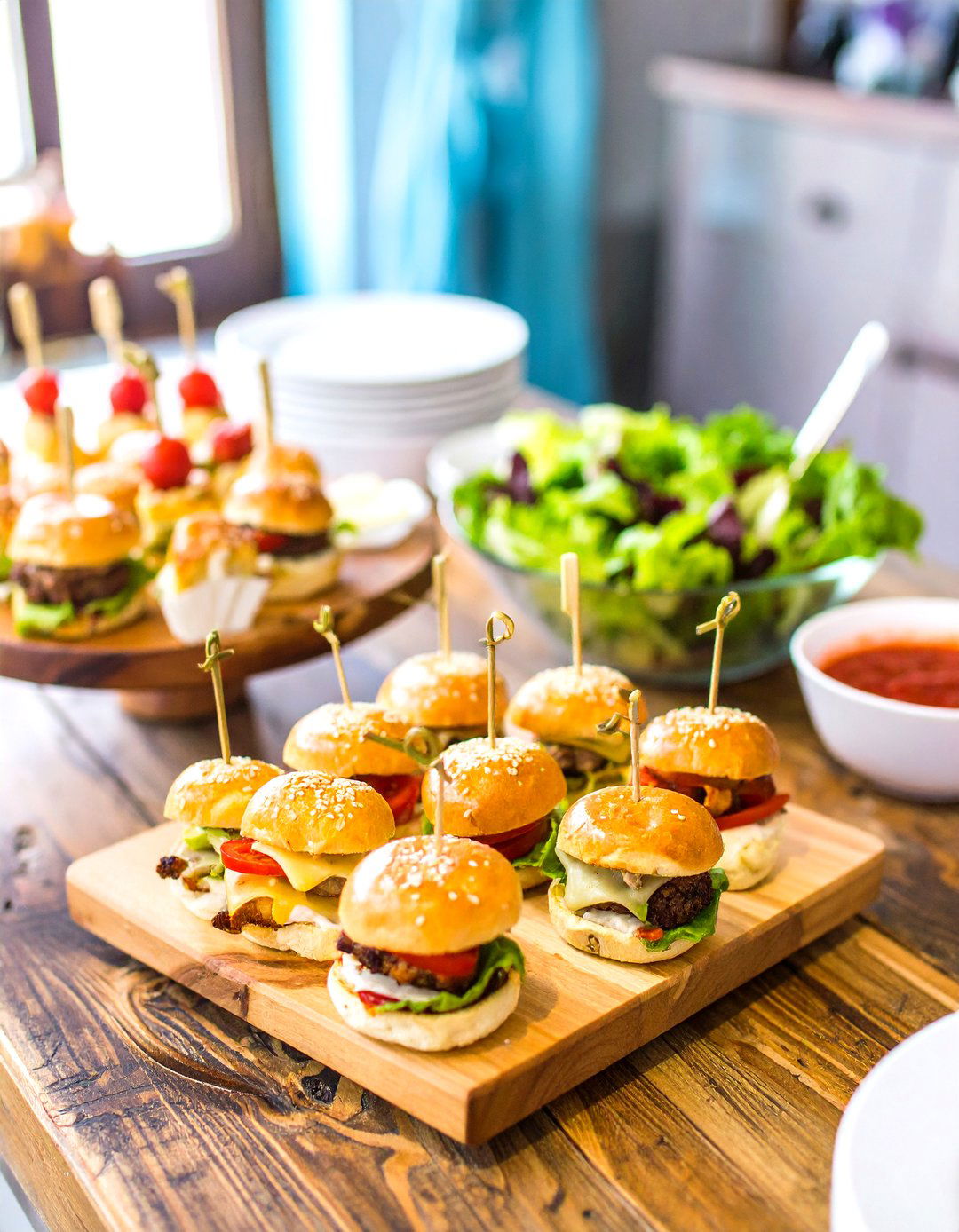 A Bun in the Oven Slider Station - 30 food ideas for baby shower