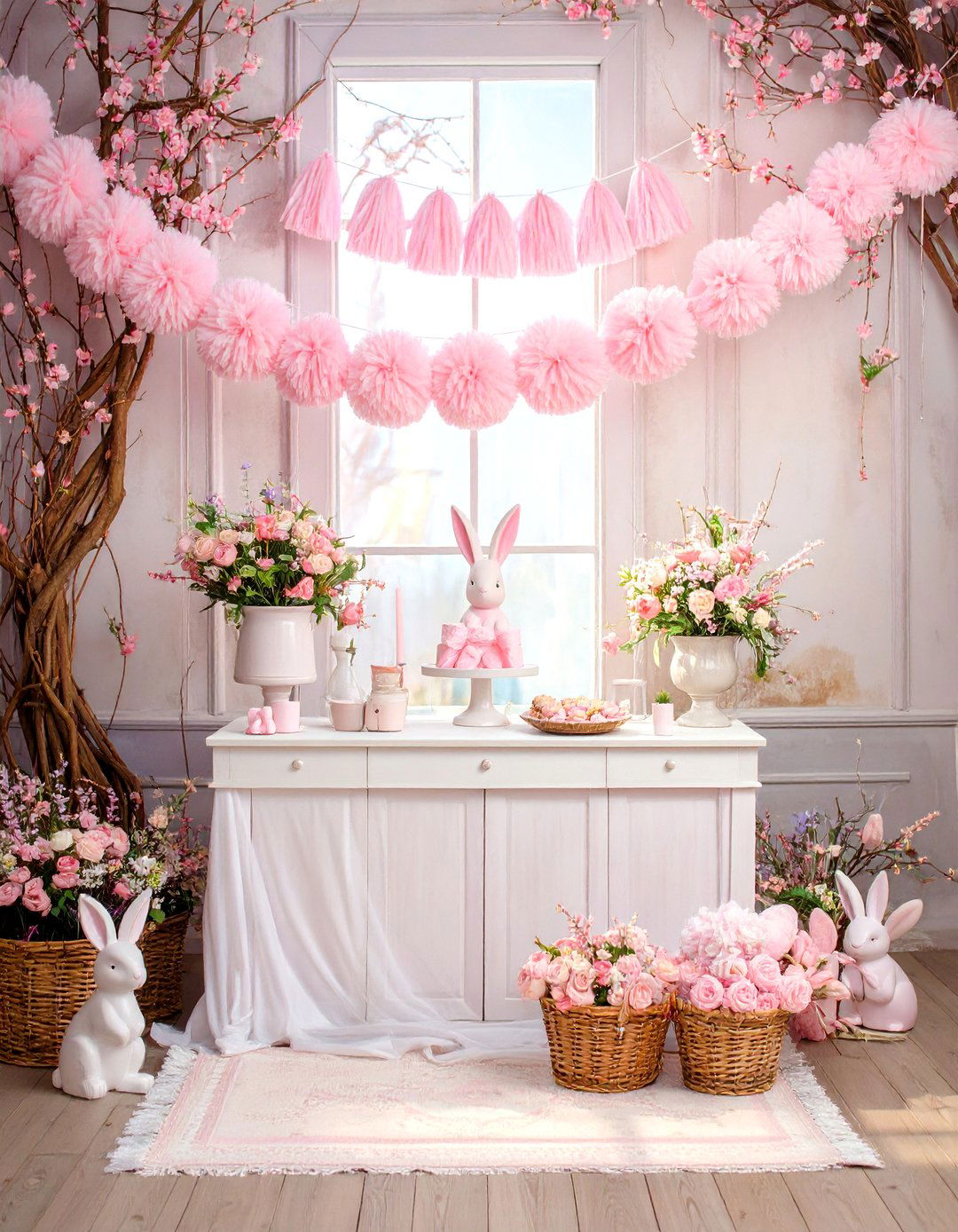 A Bunny Tail Baby Shower - 30 baby girl baby shower ideas