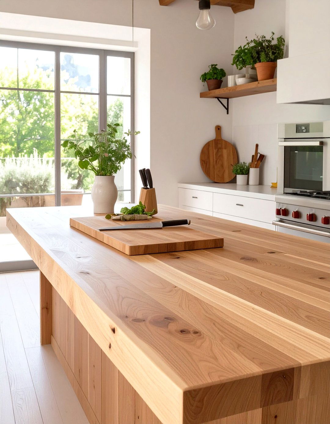 A Butcher Block Countertop in a Tuscan Kitchen - 30 tuscan kitchen design ideas