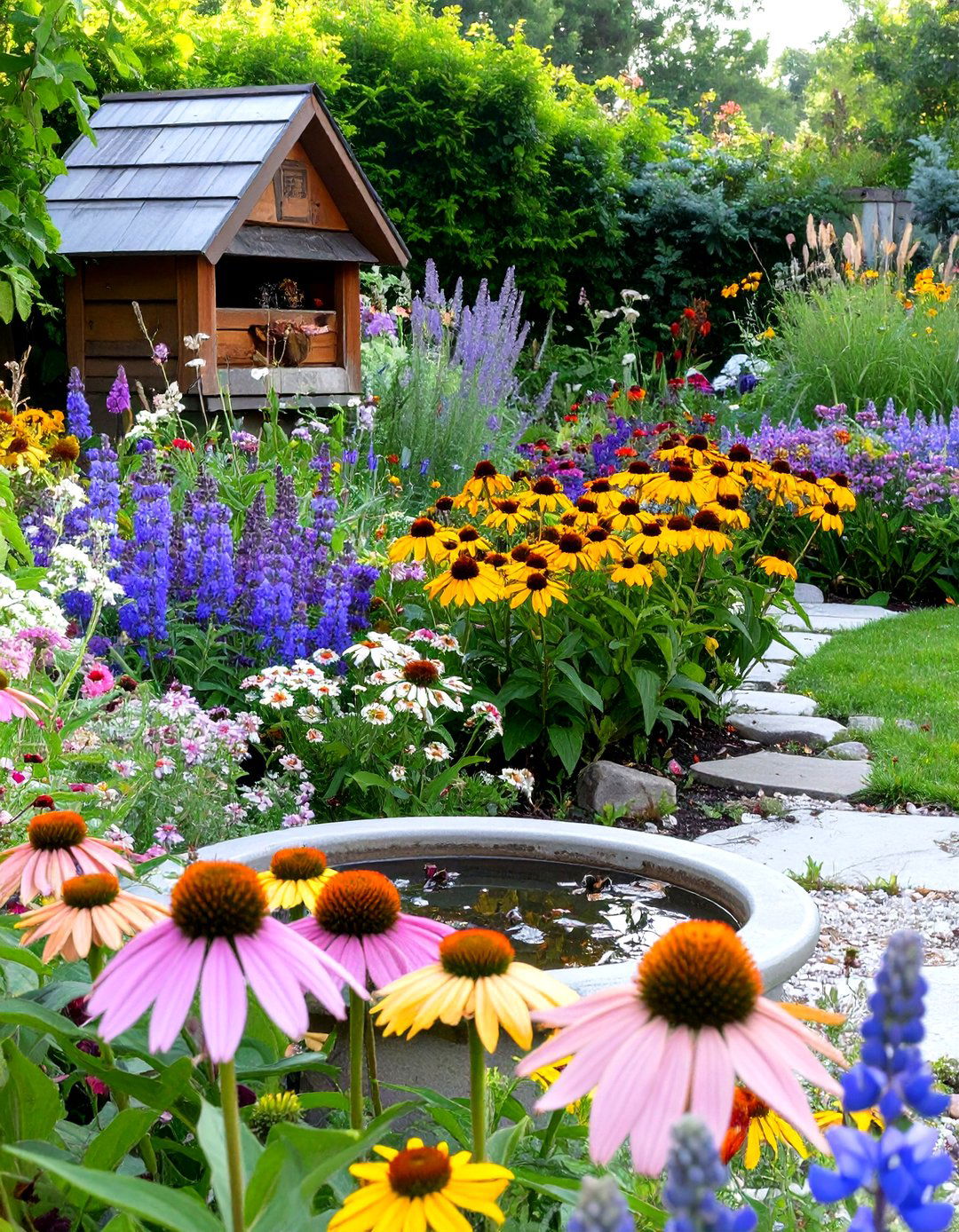 A Butterfly and Bee Garden - 30 corner garden ideas