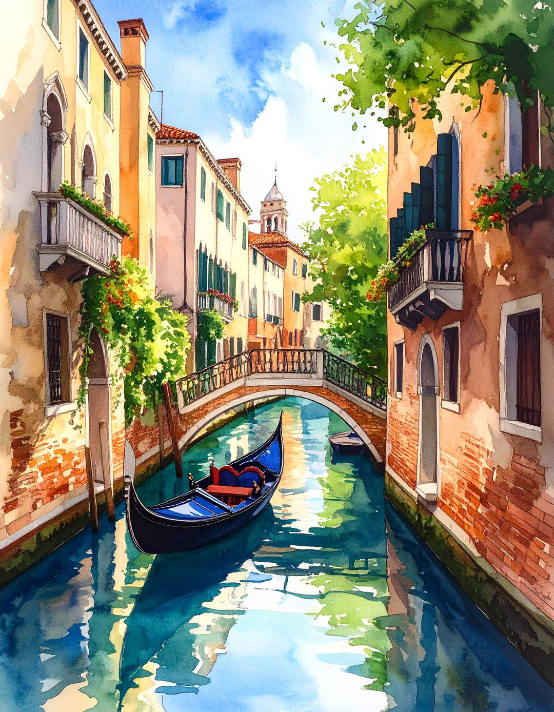 A Canal Scene in Venice - 30 landscape drawing ideas