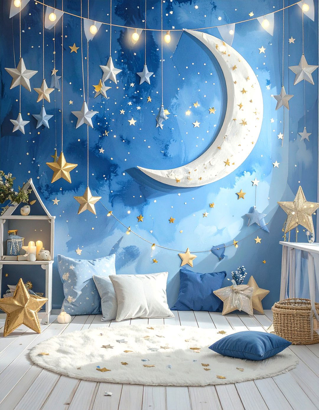 A Celestial Moon and Stars Baby Shower - 30 baby boy shower ideas