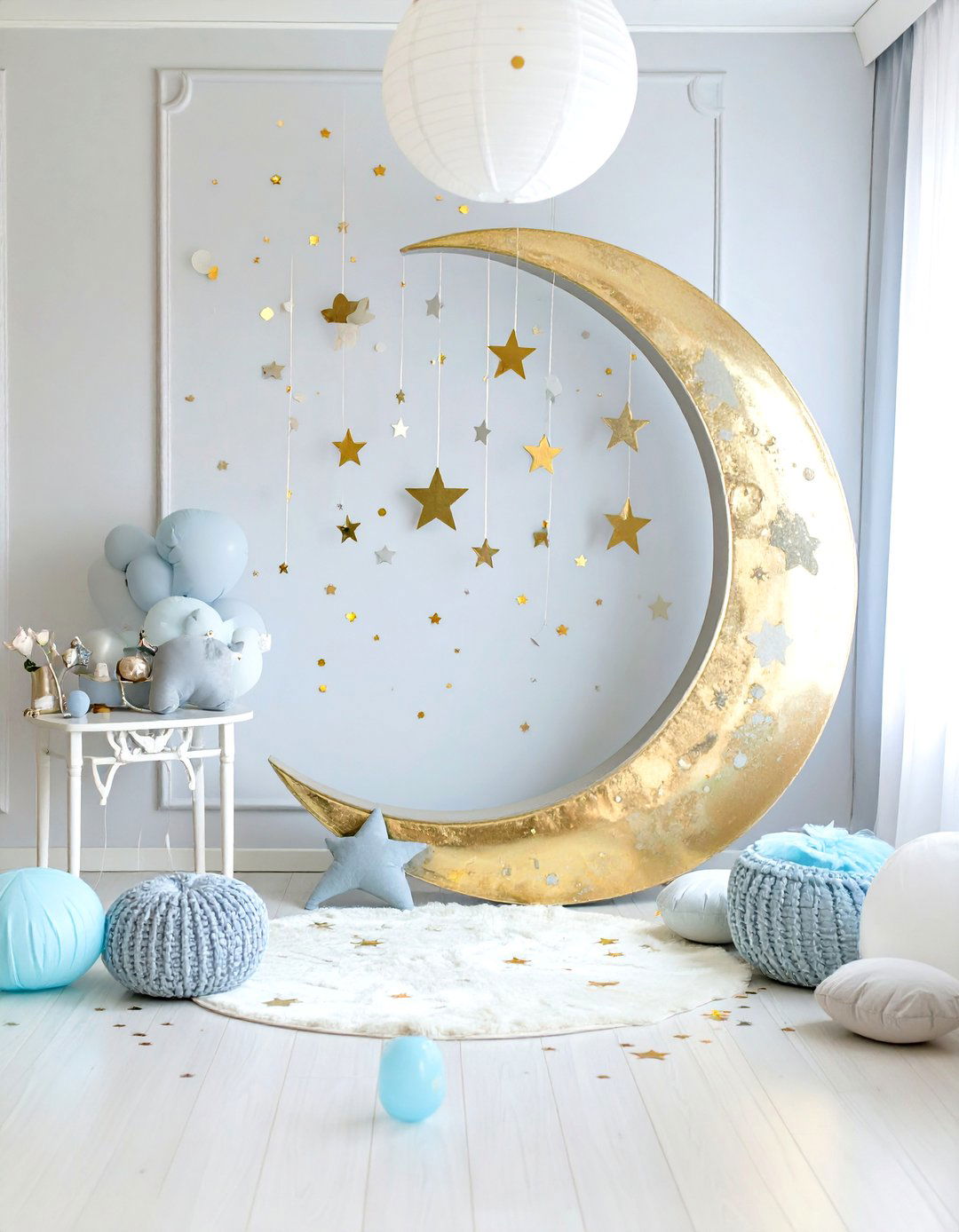 A Celestial Moon and Stars Dream - 30 baby shower ideas for girls