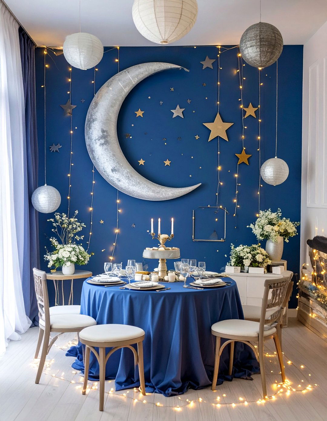 A Celestial Moon and Stars Shower - 30 baby boy baby shower ideas