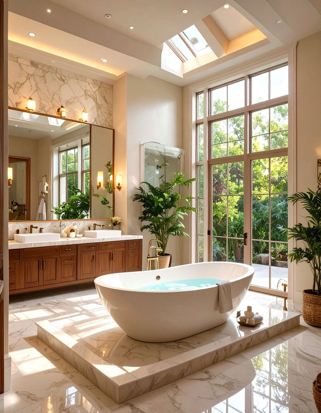 A Central Bathtub Focal Point - 30 master bathroom layout ideas