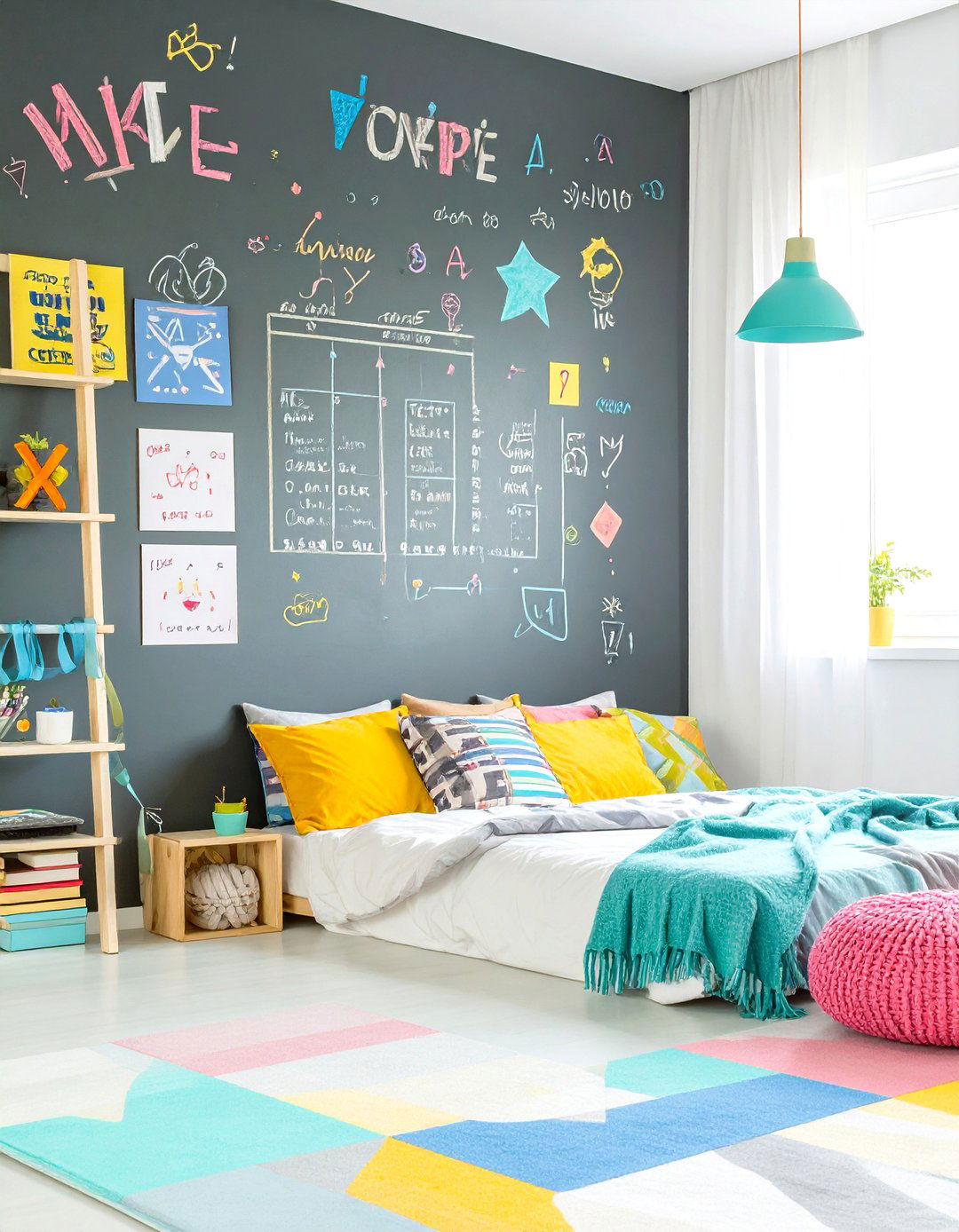 A Chalkboard Wall for Doodles and Notes - 30 teen room decor ideas