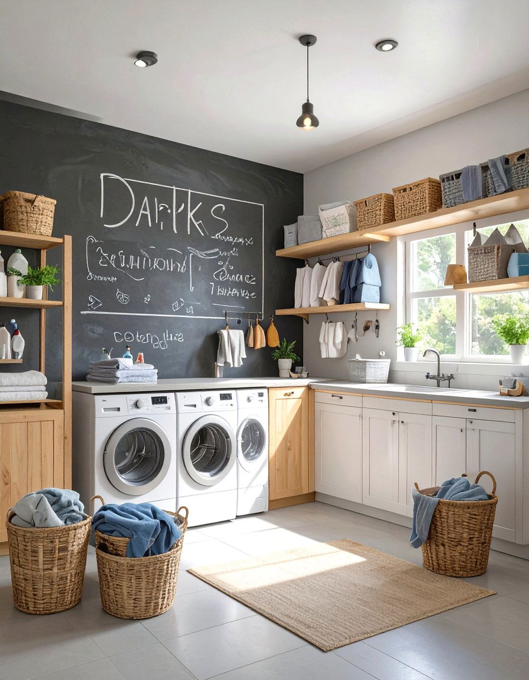 30 Unfinished Basement Laundry Room Ideas for Homes - We Love Home Blog