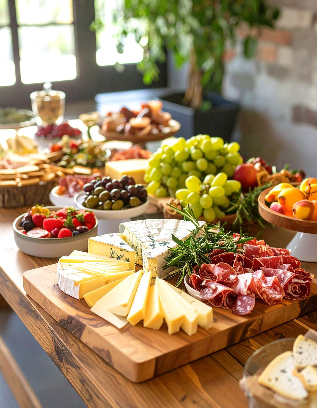 A Charcuterie Board Grazing Table - 30 food ideas for baby shower