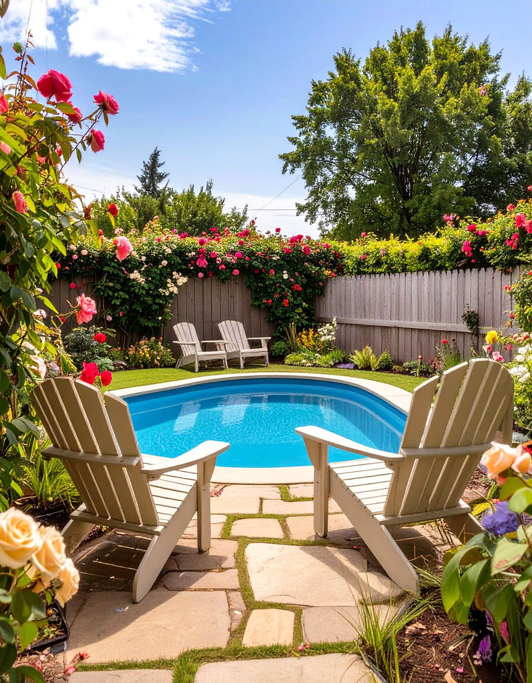 A Charming Cottage Garden Pool - 30 above ground pool landscaping ideas