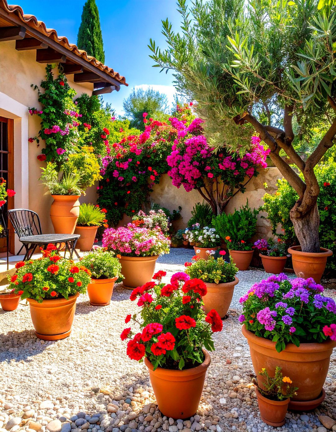 A Charming Mediterranean Courtyard Garden - 30 flower garden designs