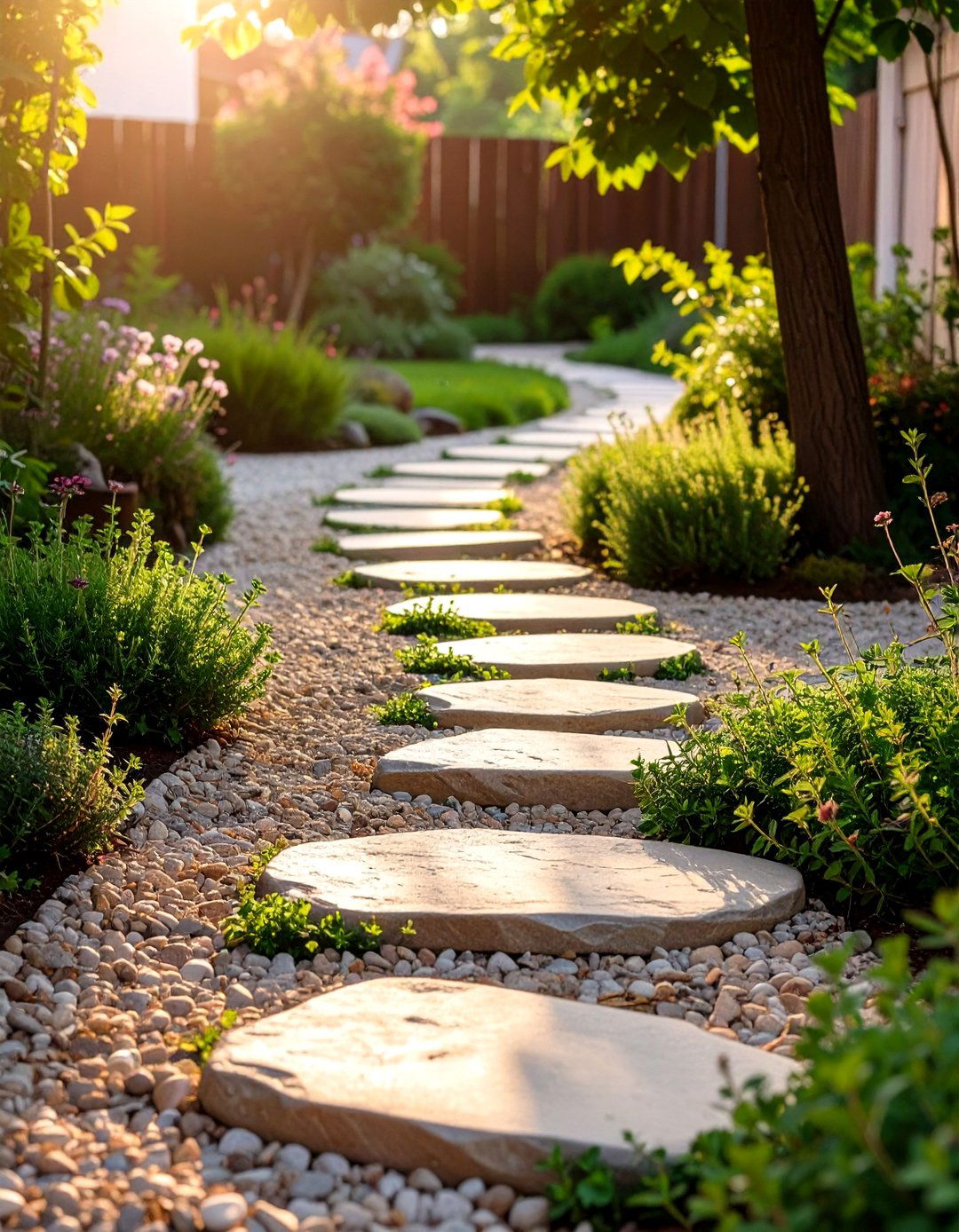 A Charming Pathway with Pavers - 30 budget small backyard ideas