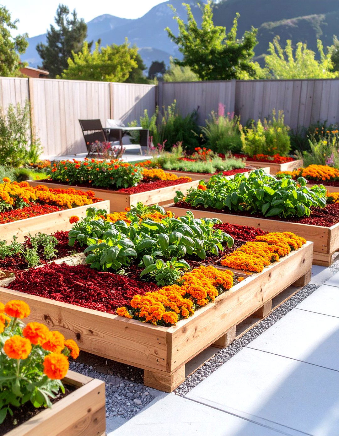 A Checkerboard Pallet Garden - 30 homemade pallet garden designs