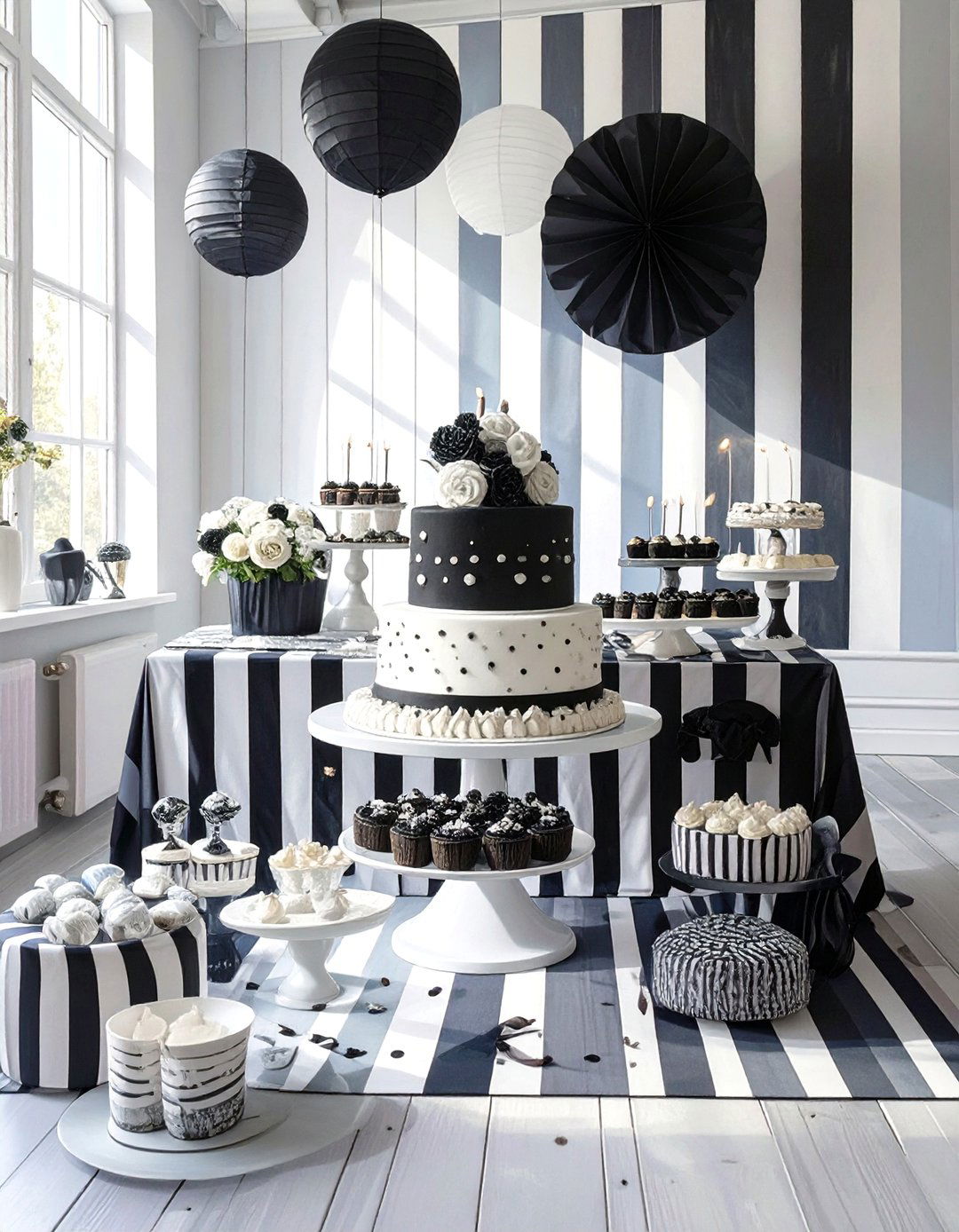 A Chic Black and White Baby Shower - 30 unique baby shower ideas