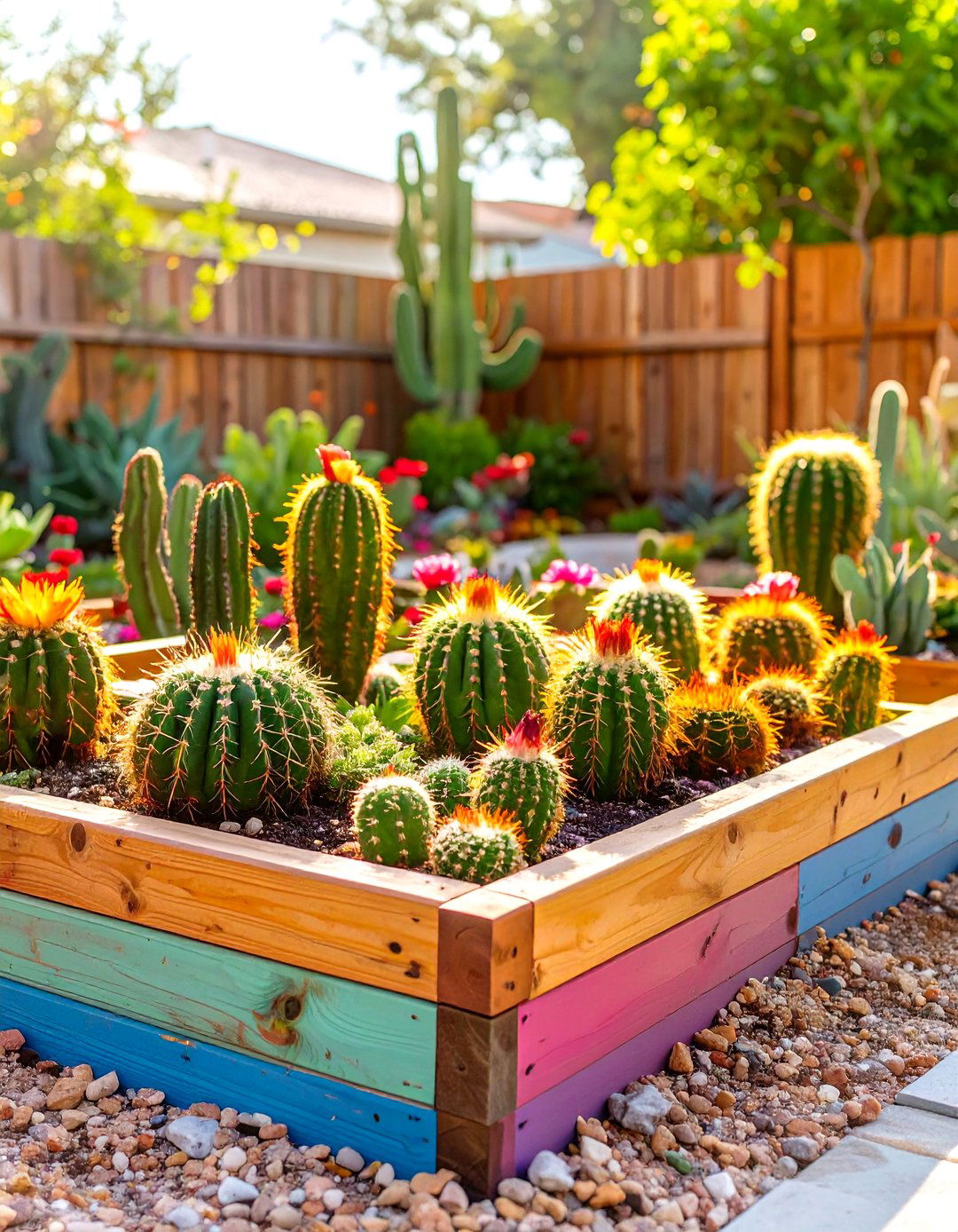A Child Friendly Fuzzy Cactus Garden - 30 cactus garden ideas