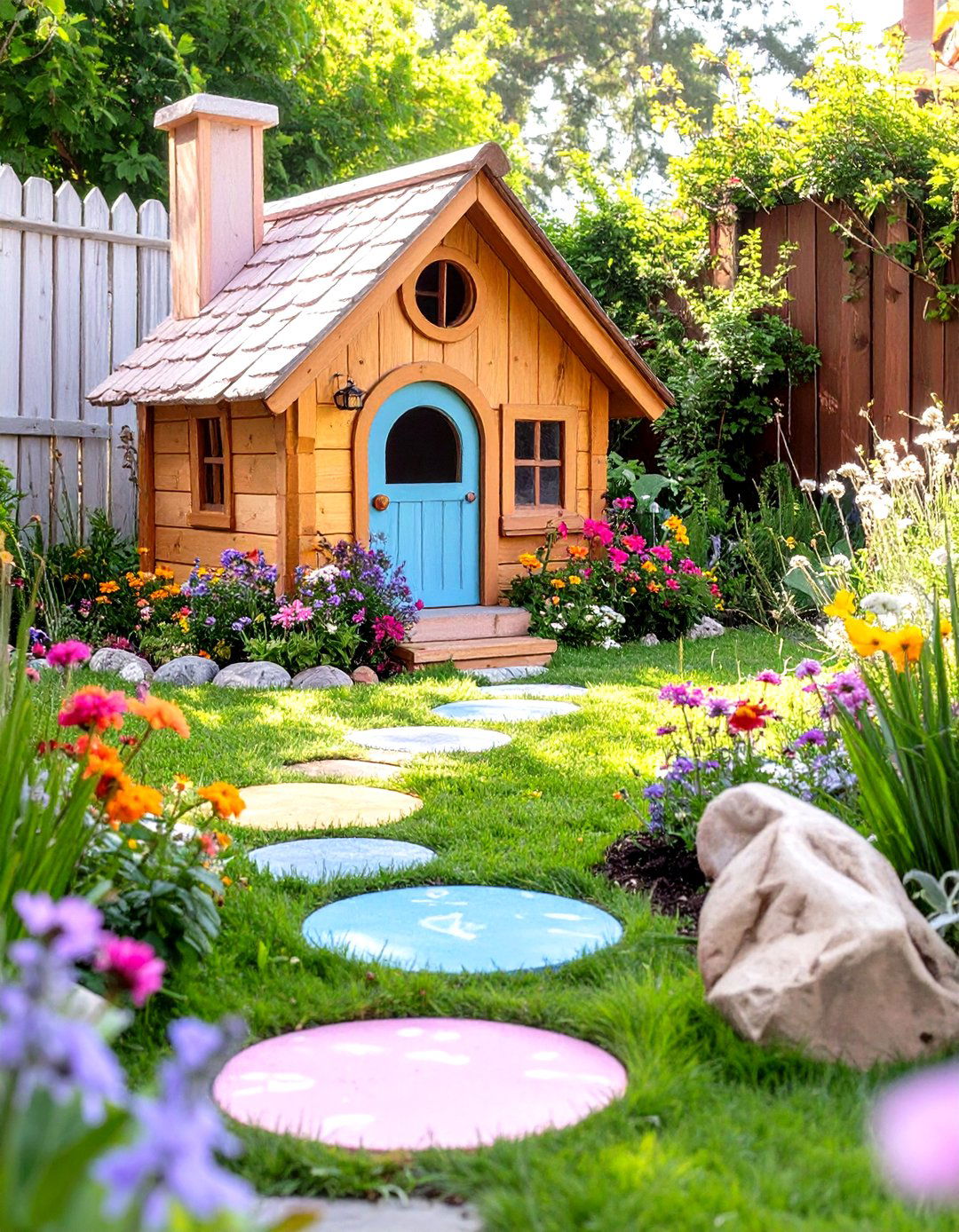 A Childrens Secret Playhouse Garden - 30 corner garden ideas