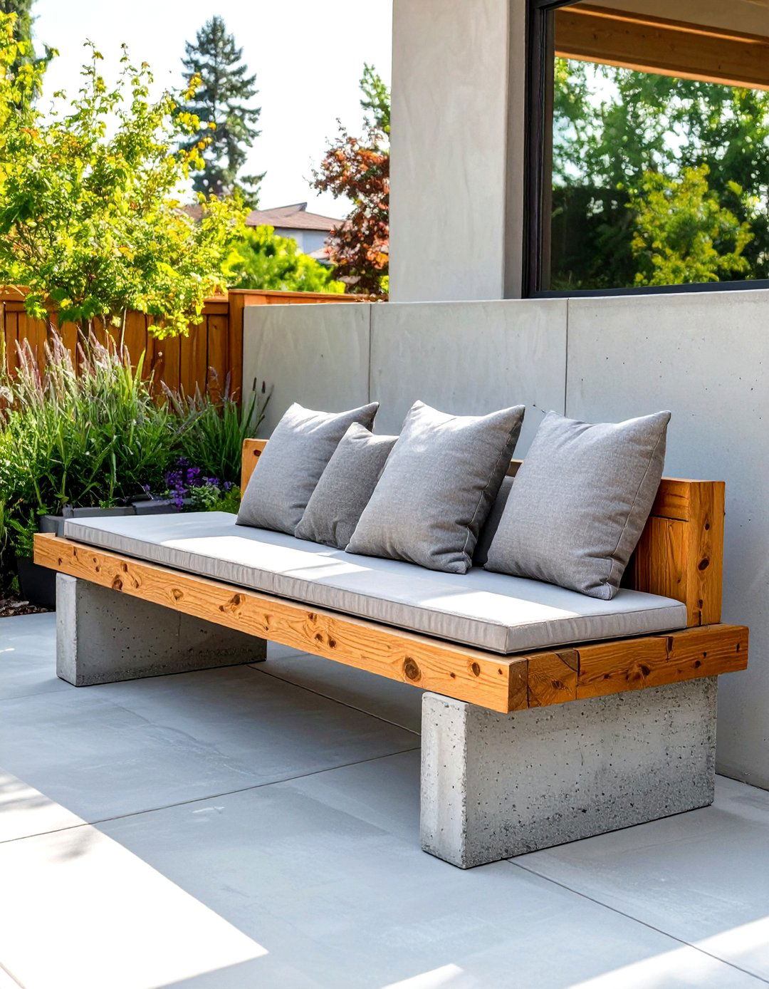 A Cinder Block Bench for Your Patio - 30 simple patio ideas