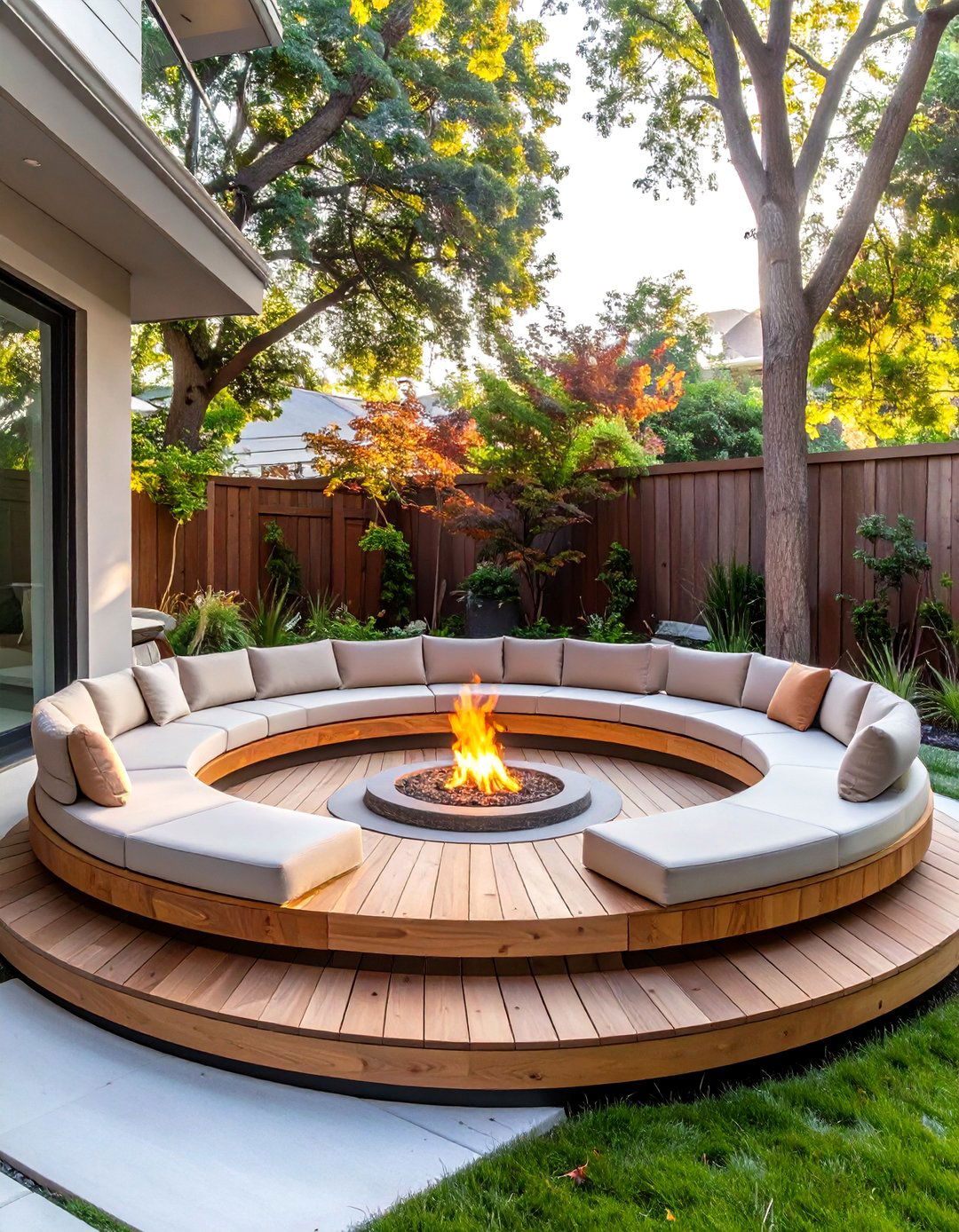 A Circular Floating Deck Design - 30 low budget floating deck ideas