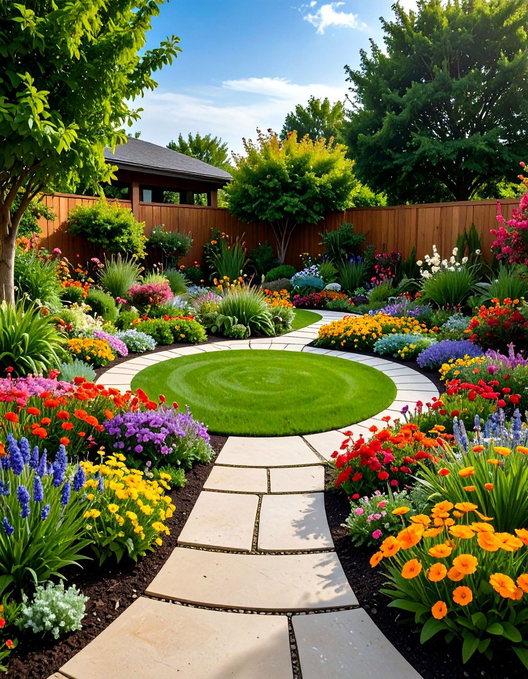A Circular Garden Design - 30 flower garden layout ideas