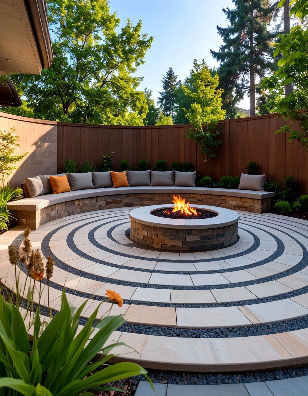 A Circular Paver Patio Design - 30 backyard pavers ideas