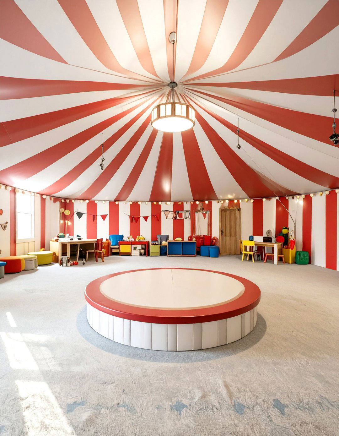 A Circus Tent Playroom - 30 basement playroom ideas