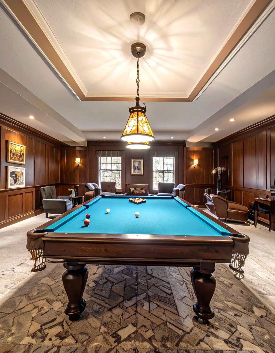 A Classic Billiards and Game Room - 30 basement room ideas