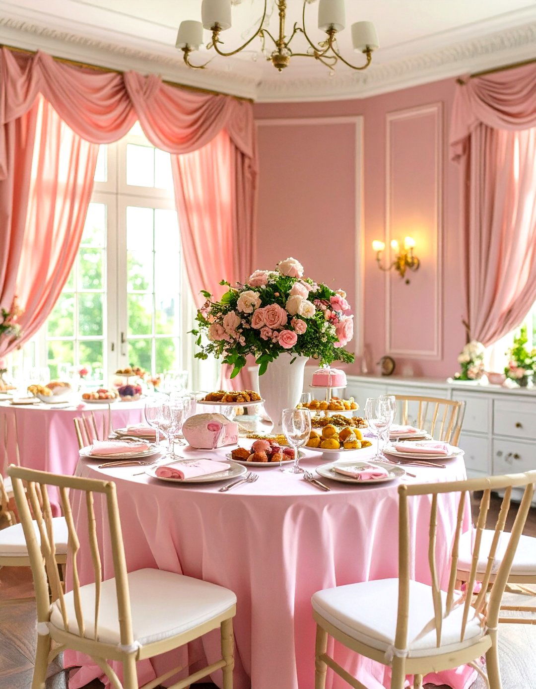 A Classic Blue or Pink Color Themed Brunch - 30 baby shower brunch ideas