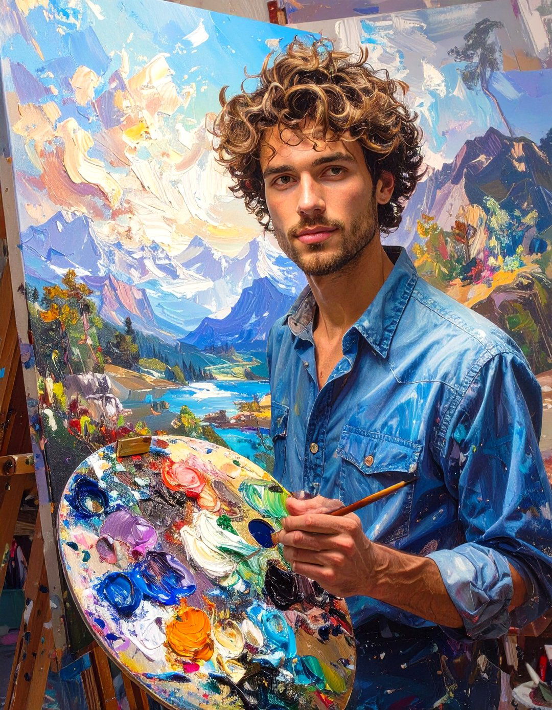 A Classic Bob Ross Painting Costume - 30 office halloween costume ideas