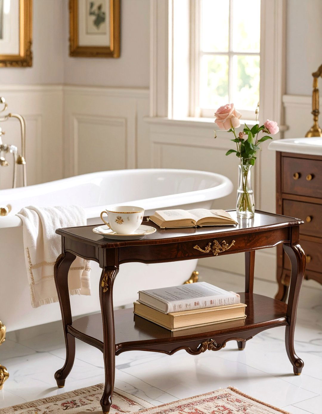 A Classic Butlers Tray Stand - 30 victorian bathroom ideas