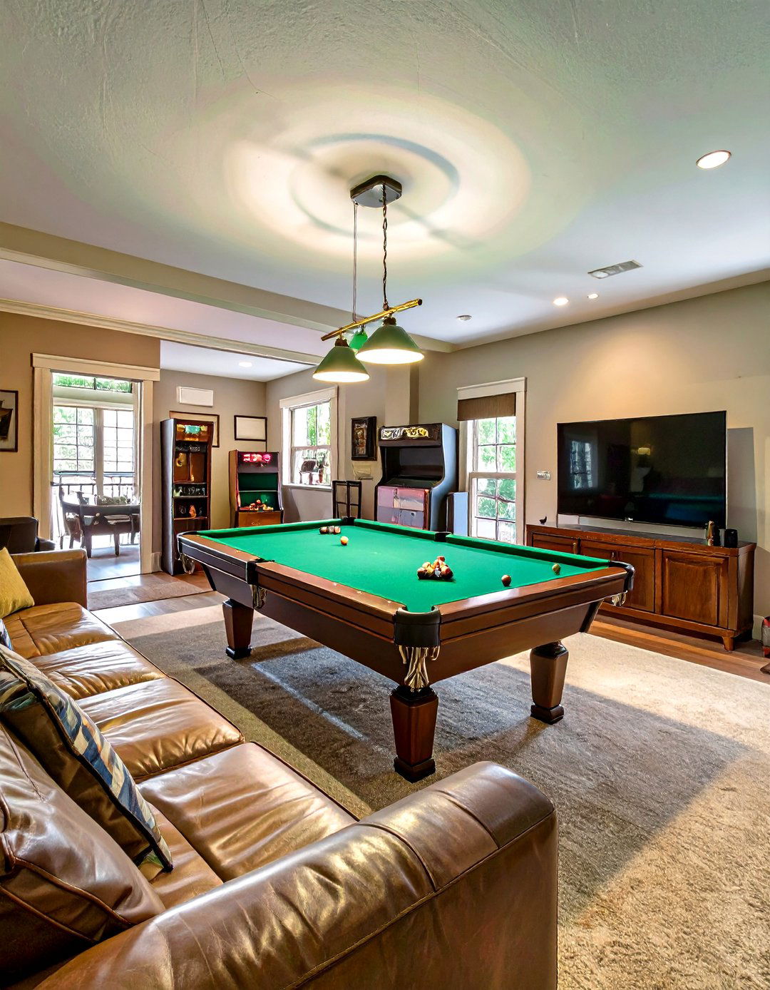 A Classic Family Game Room - 30 garage addition ideas
