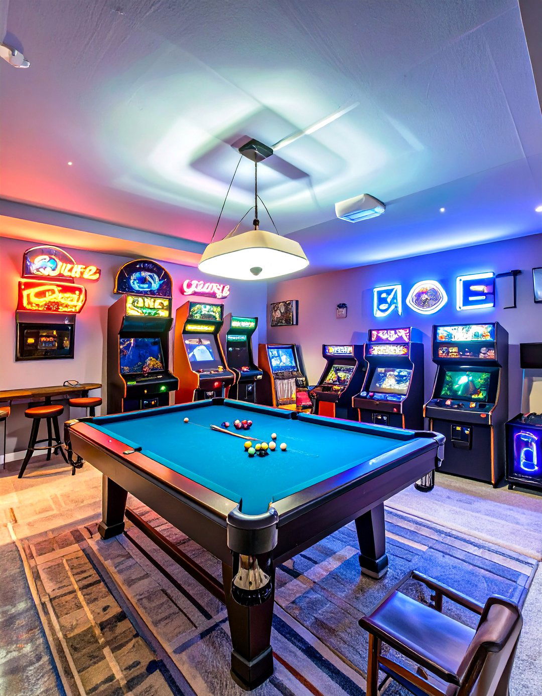 A Classic Game Room and Arcade - 30 basement layout ideas
