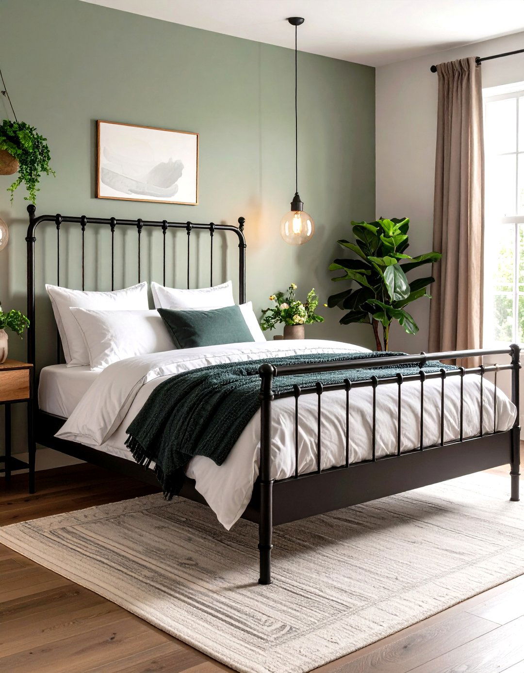 A Classic Metal Bed Frame - 30 pottery barn bedroom ideas