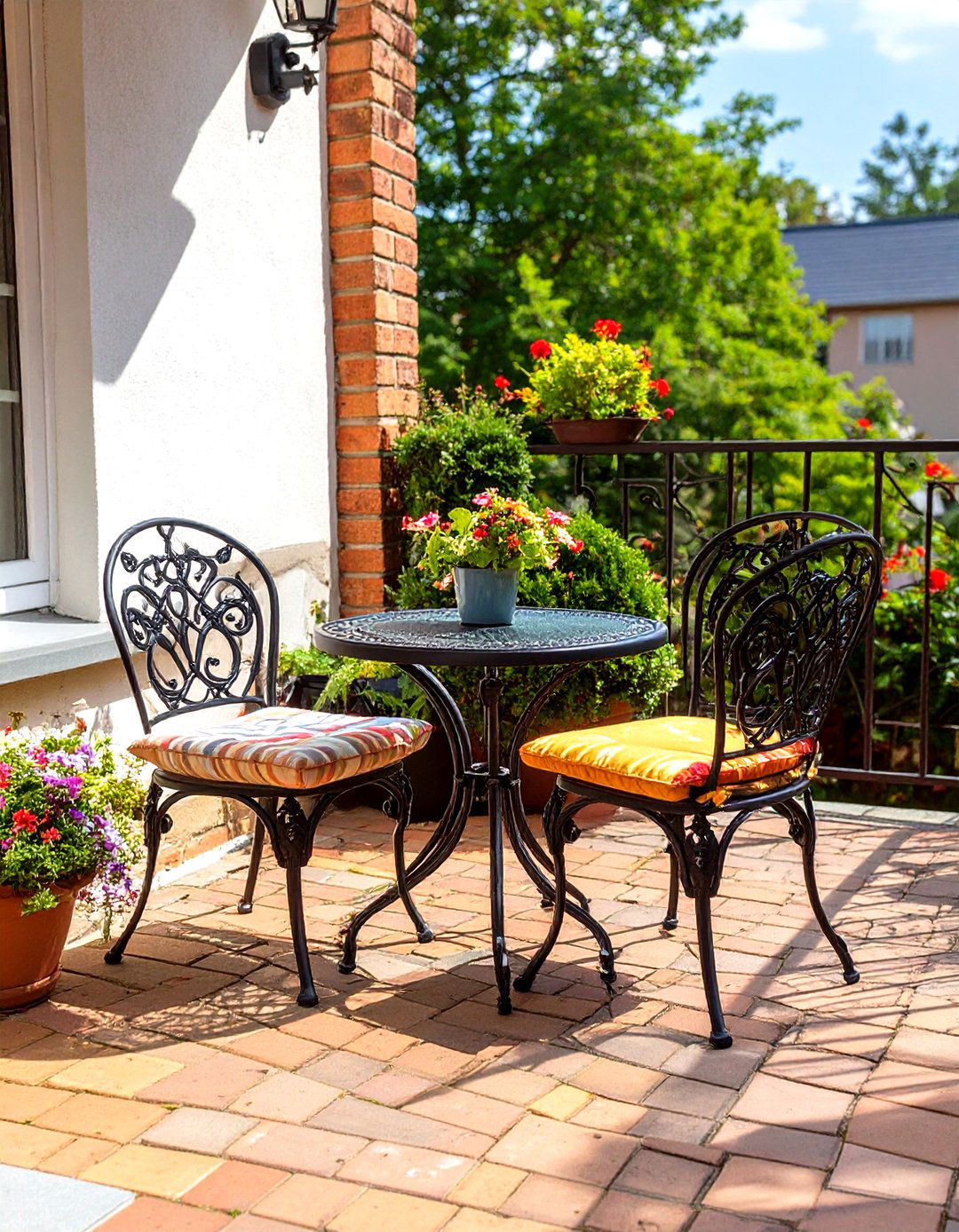 A Classic Three Piece Bistro Set - 30 small patio furniture ideas
