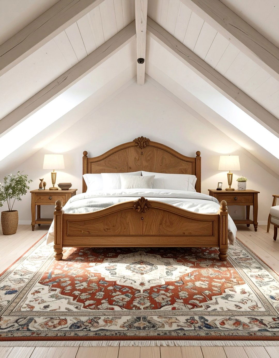 A Classic Traditional Bedroom - 30 low sloped ceiling bedroom ideas