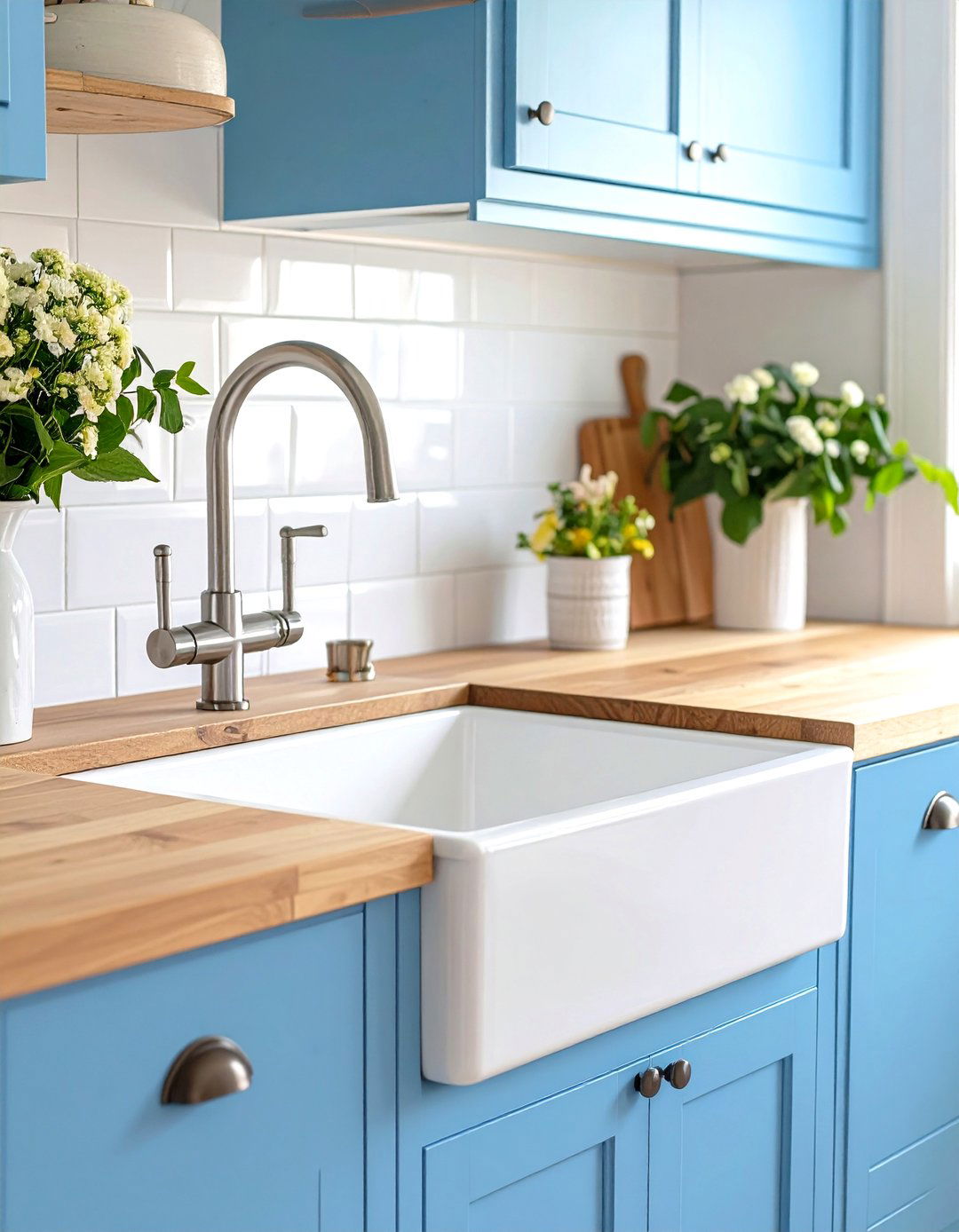 A Classic White Cast Iron Kitchen Sink - 30 kitchen sink ideas