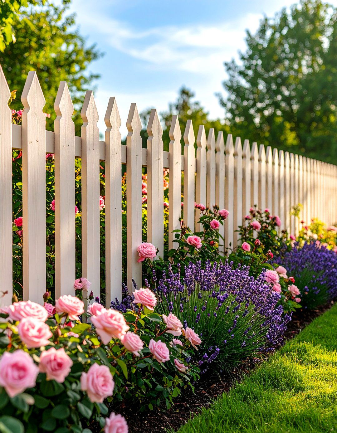 A Classic White Picket Fence - 30 backyard fencing ideas