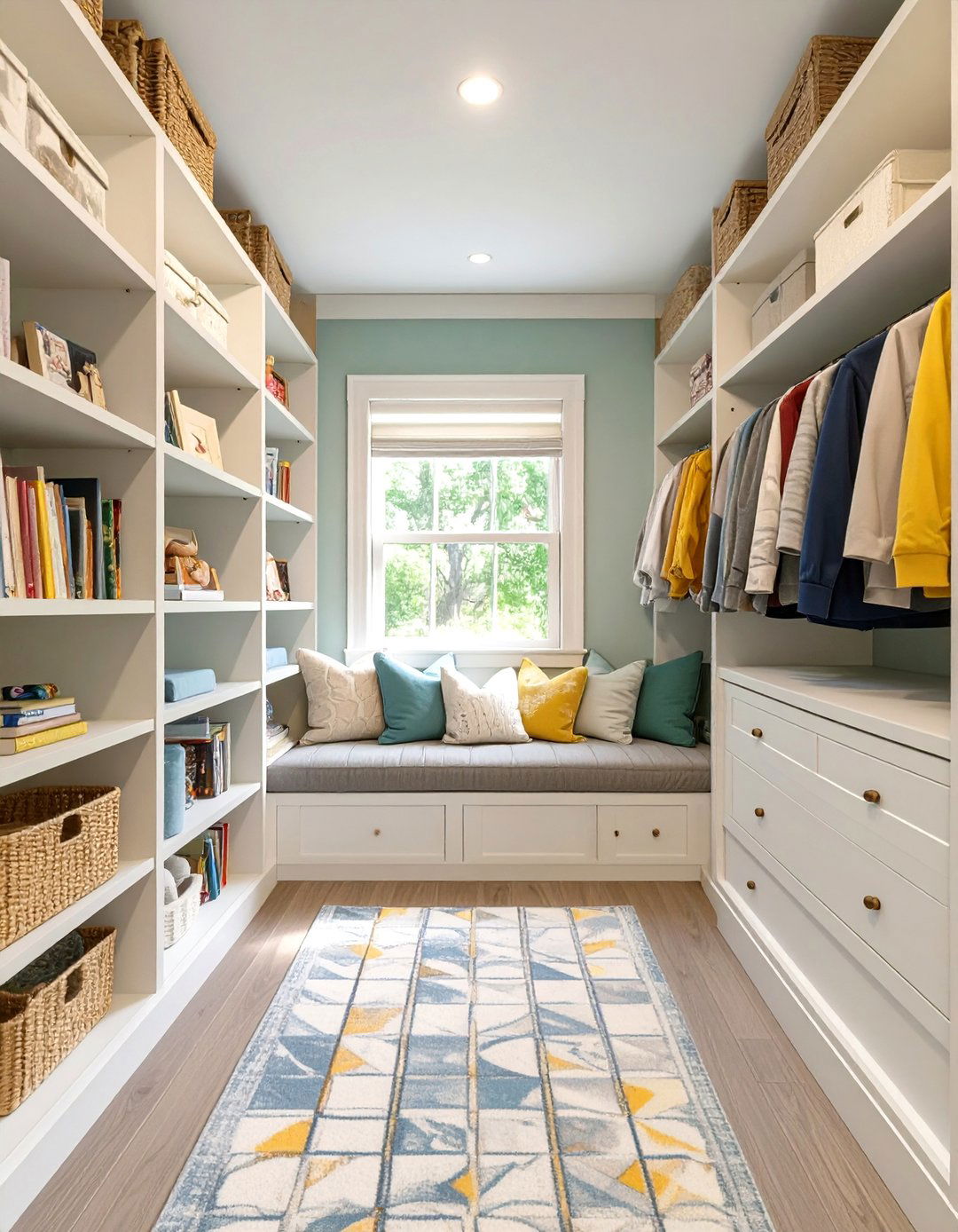 A Closet with a Reading Nook - 30 baby closet ideas