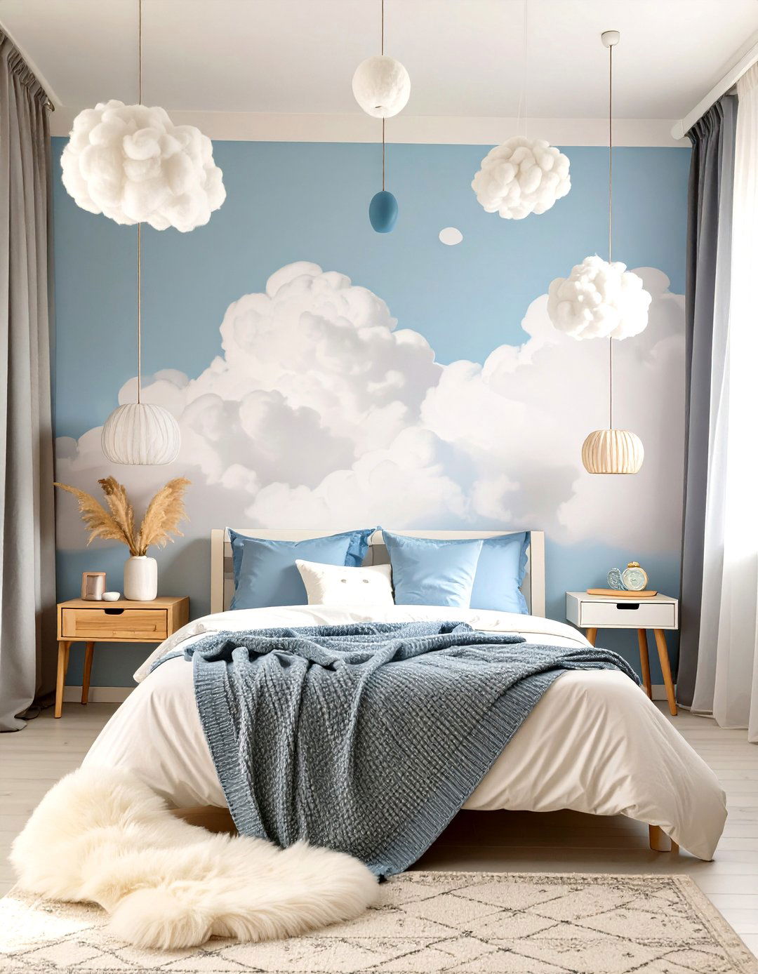 A Cloud Themed Dreamy Bedroom Escape - 30 bedroom ideas for teen girls