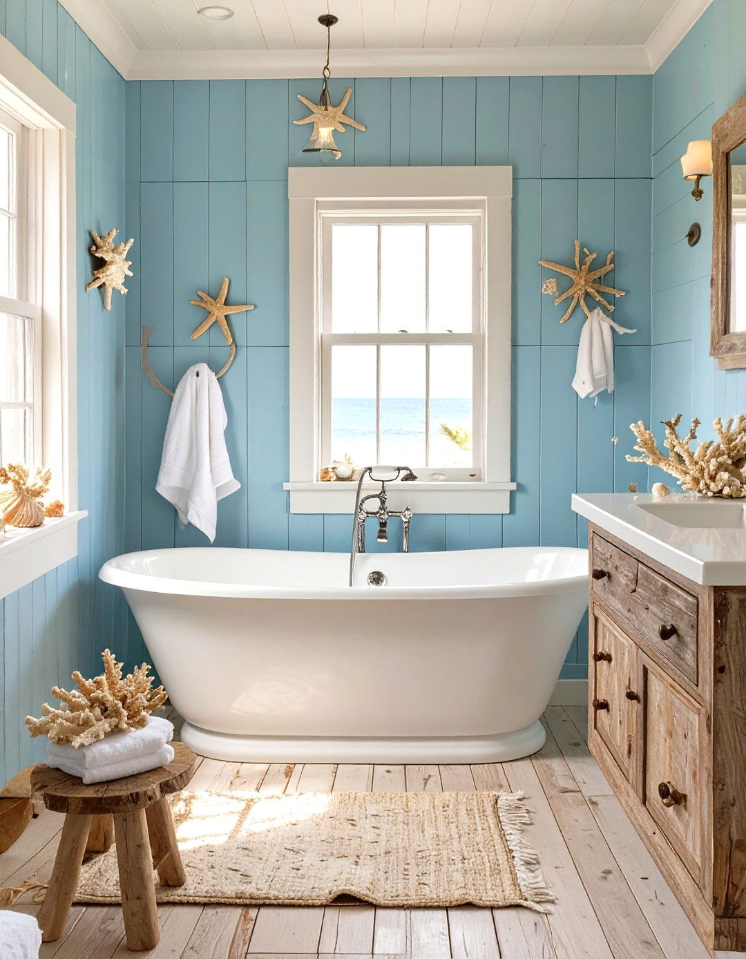 A Coastal Beach House Bathroom - 30 master bathroom layout ideas