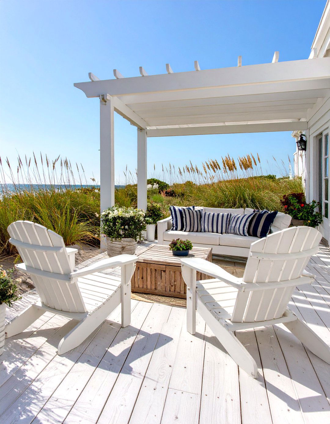 A Coastal Beach House Deck - 30 deck and patio ideas
