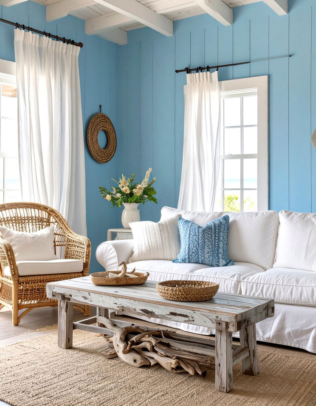 A Coastal Beach House Den - 30 den decorating ideas