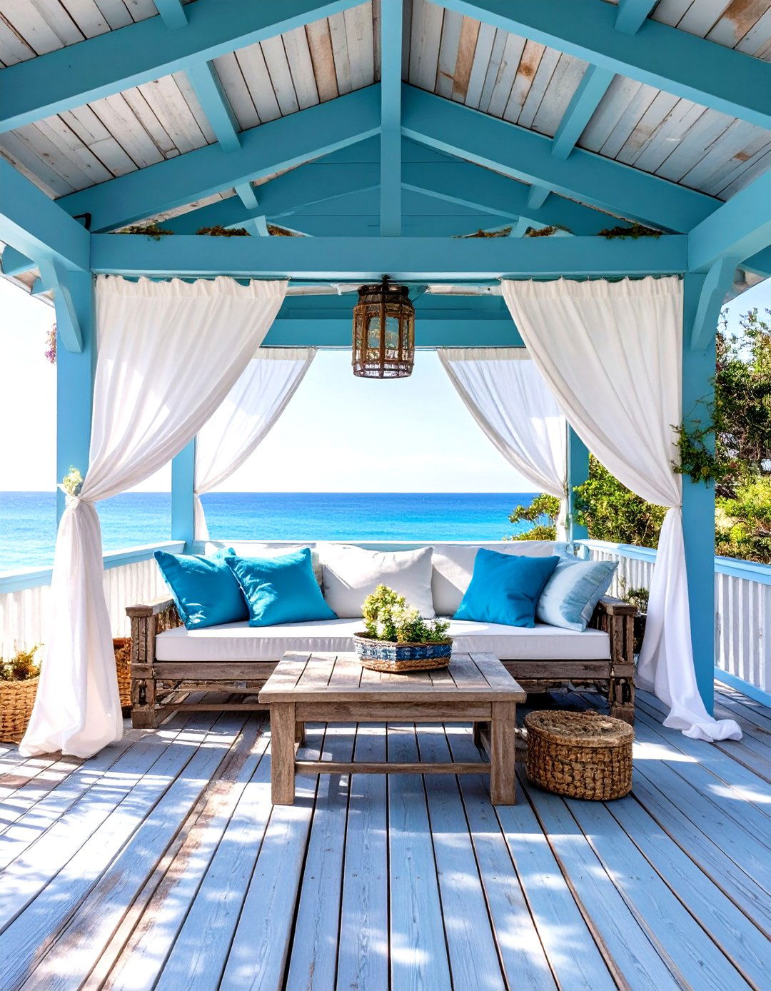 A Coastal Beach House Gazebo - 30 gazebo on deck ideas