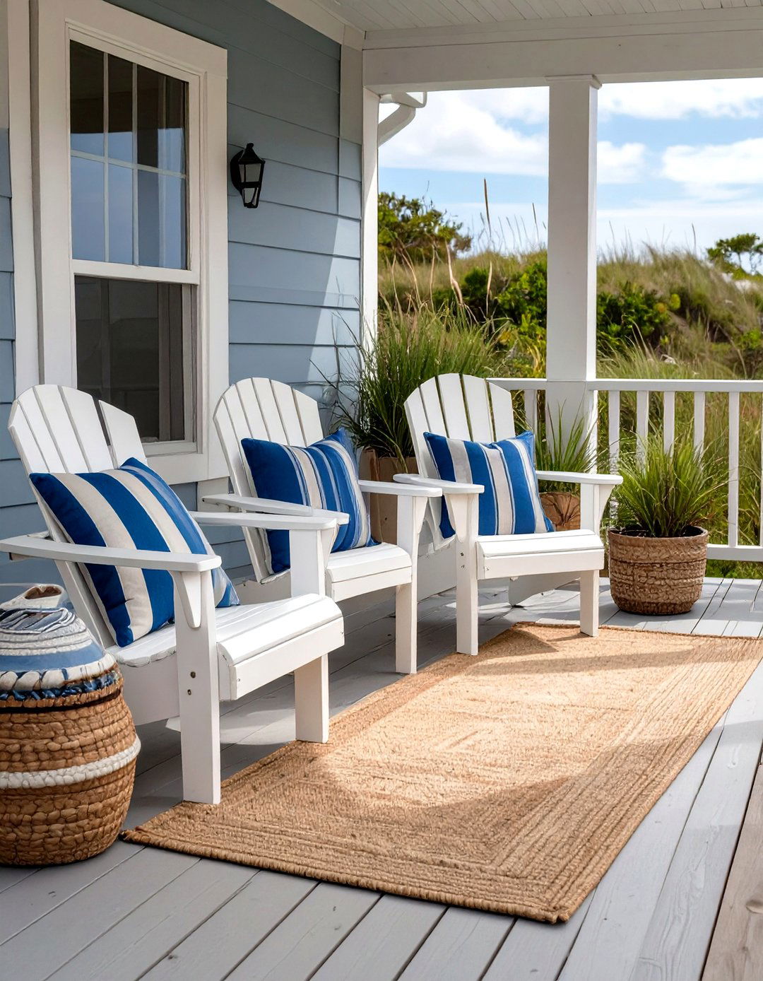 A Coastal Cottage Escape Deck - 30 cozy small deck decorating ideas