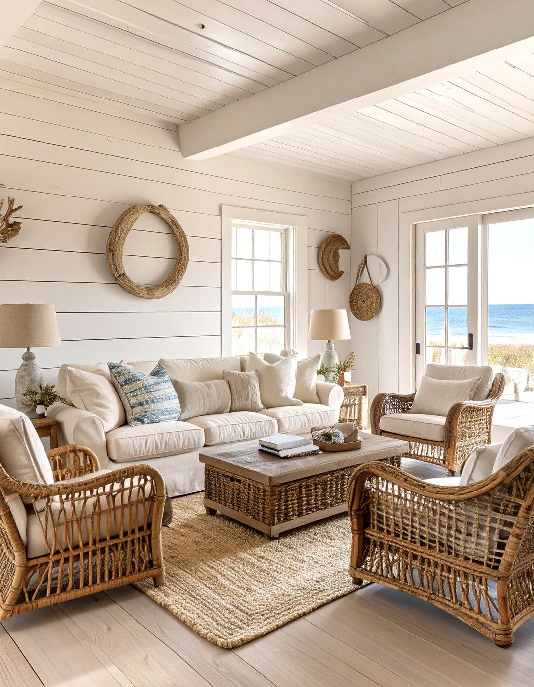 A Coastal Cottage Living Room Retreat - 30 cottage living room ideas