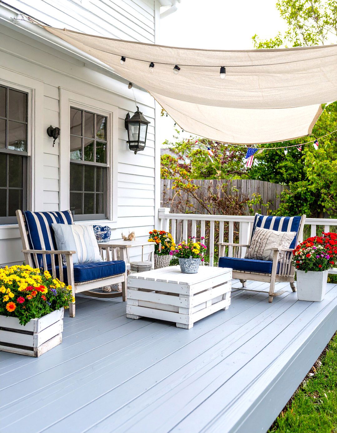 A Coastal Cottage Retreat Patio - 30 diy patio ideas on a budget