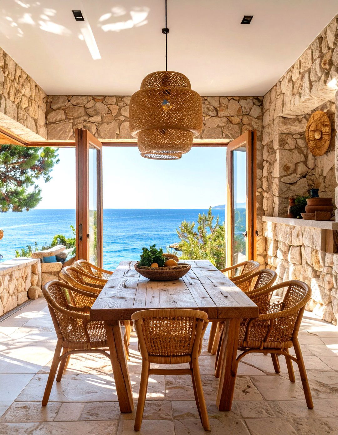 A Coastal Croatian Inspired Dining Area - 30 mediterranean interior design ideas